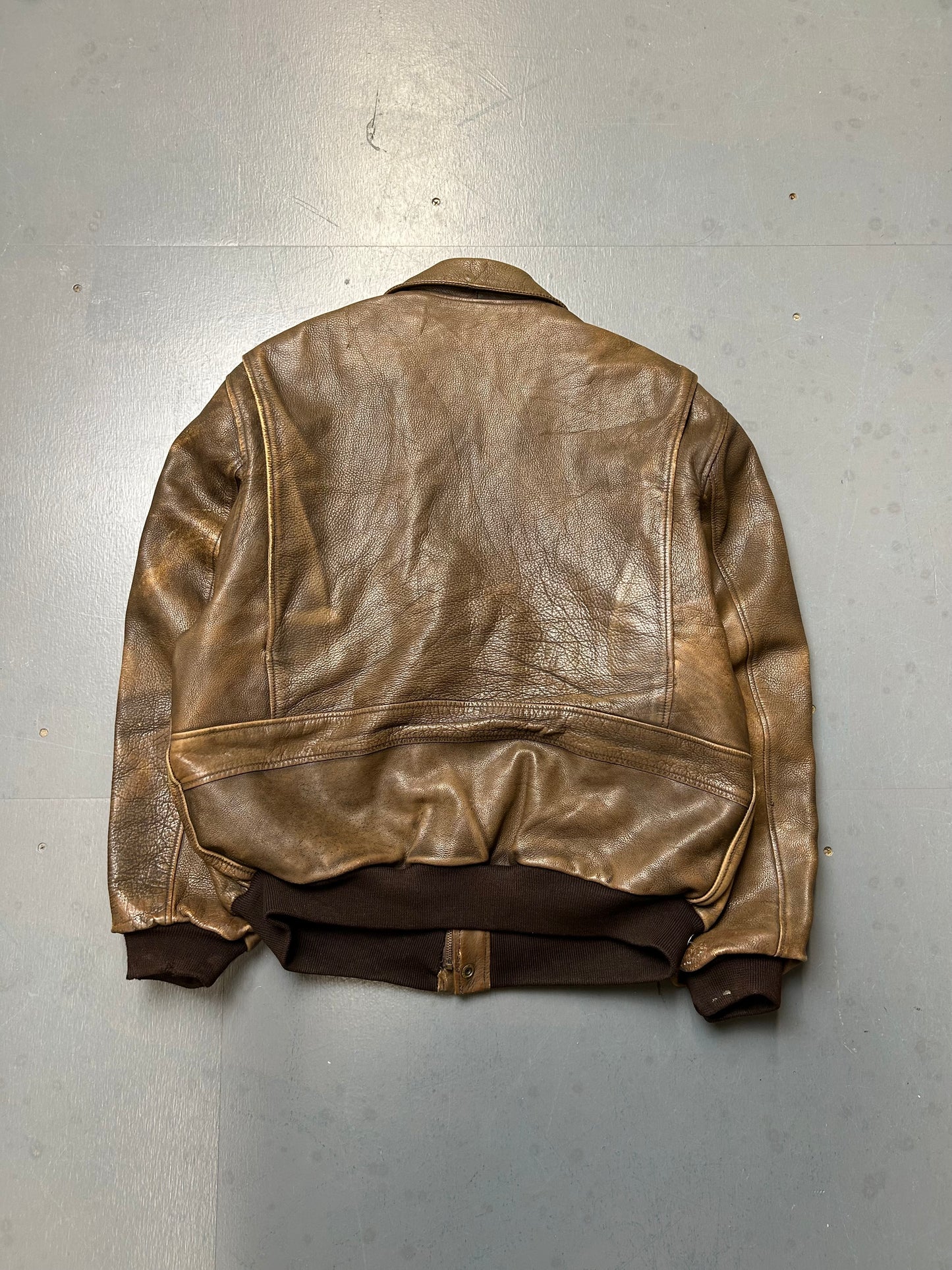 Vintage Chevignon Heavy Leather Jacket