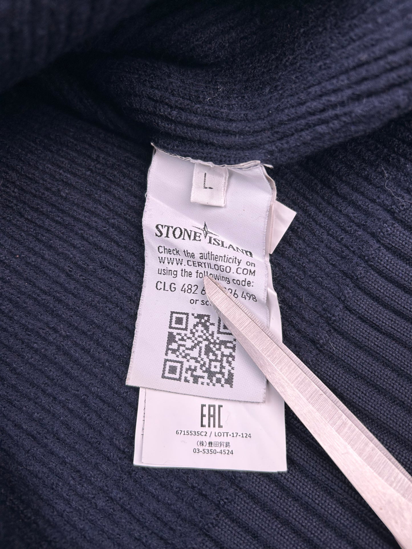 Stone Island Ribbed Turtle Neck Jumper