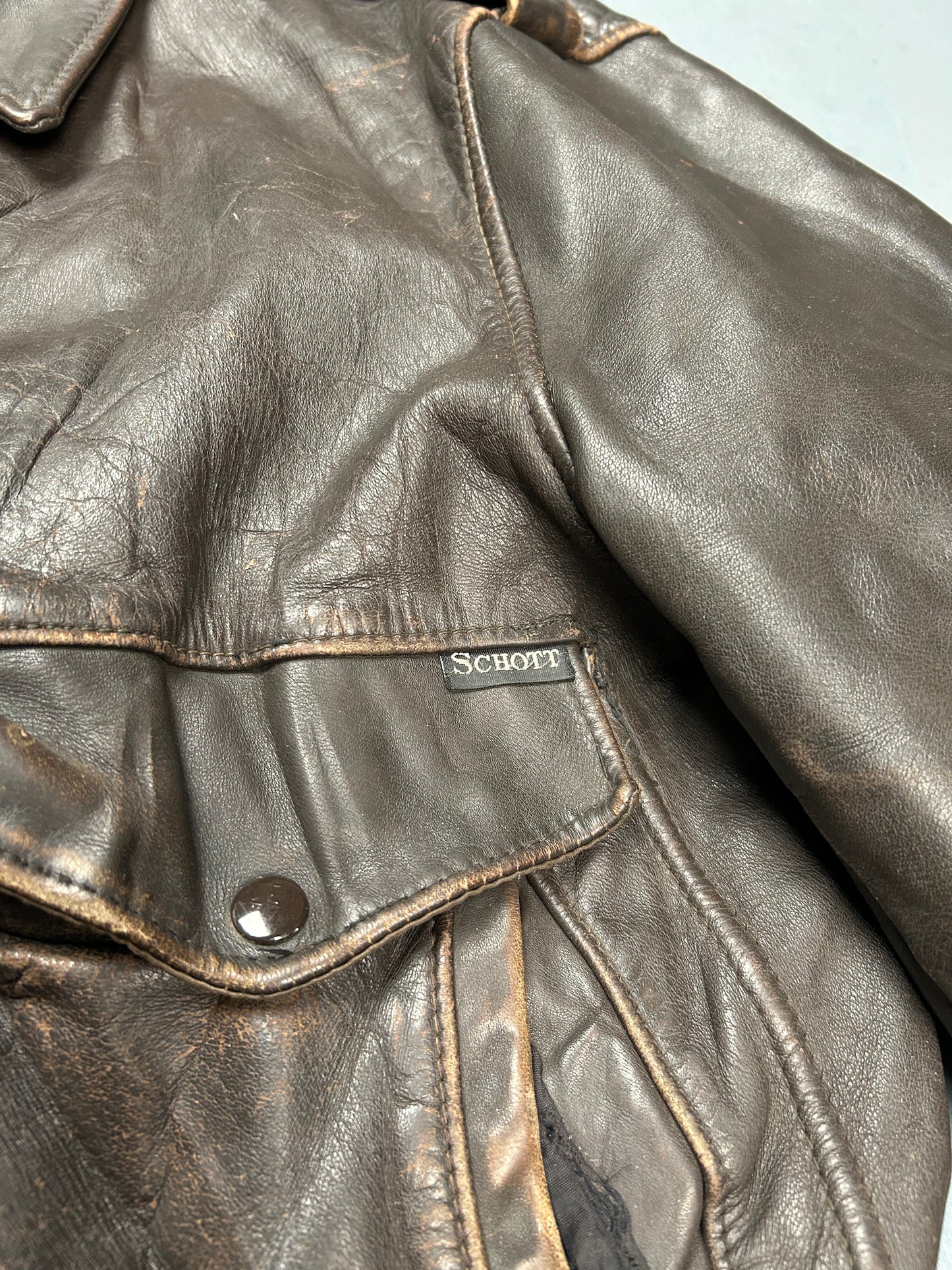1970s Vintage Schott Leather Jacket