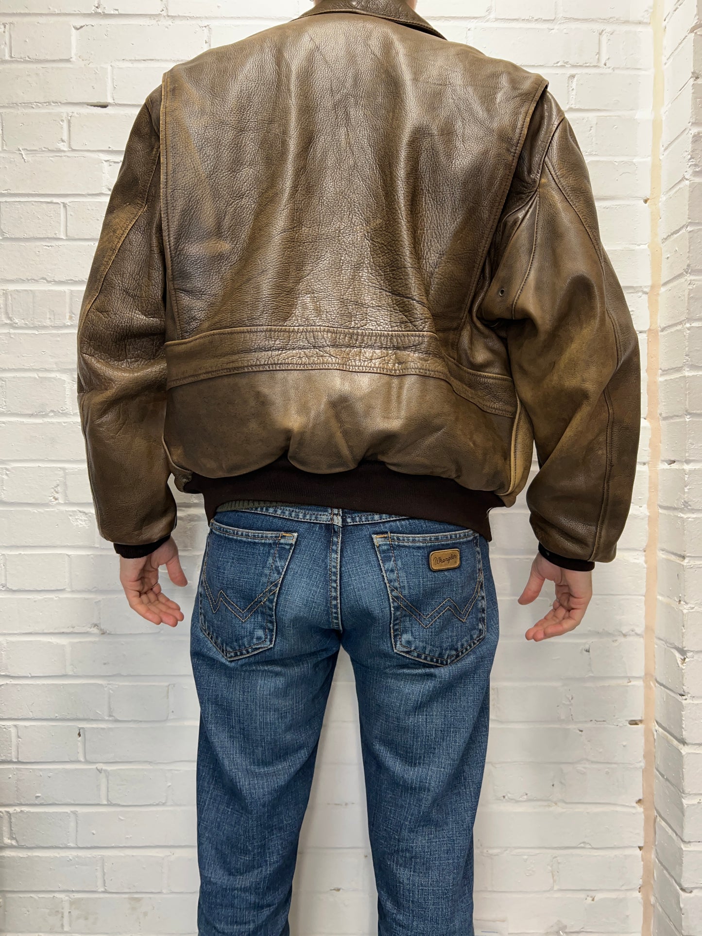 Vintage Chevignon Heavy Leather Jacket