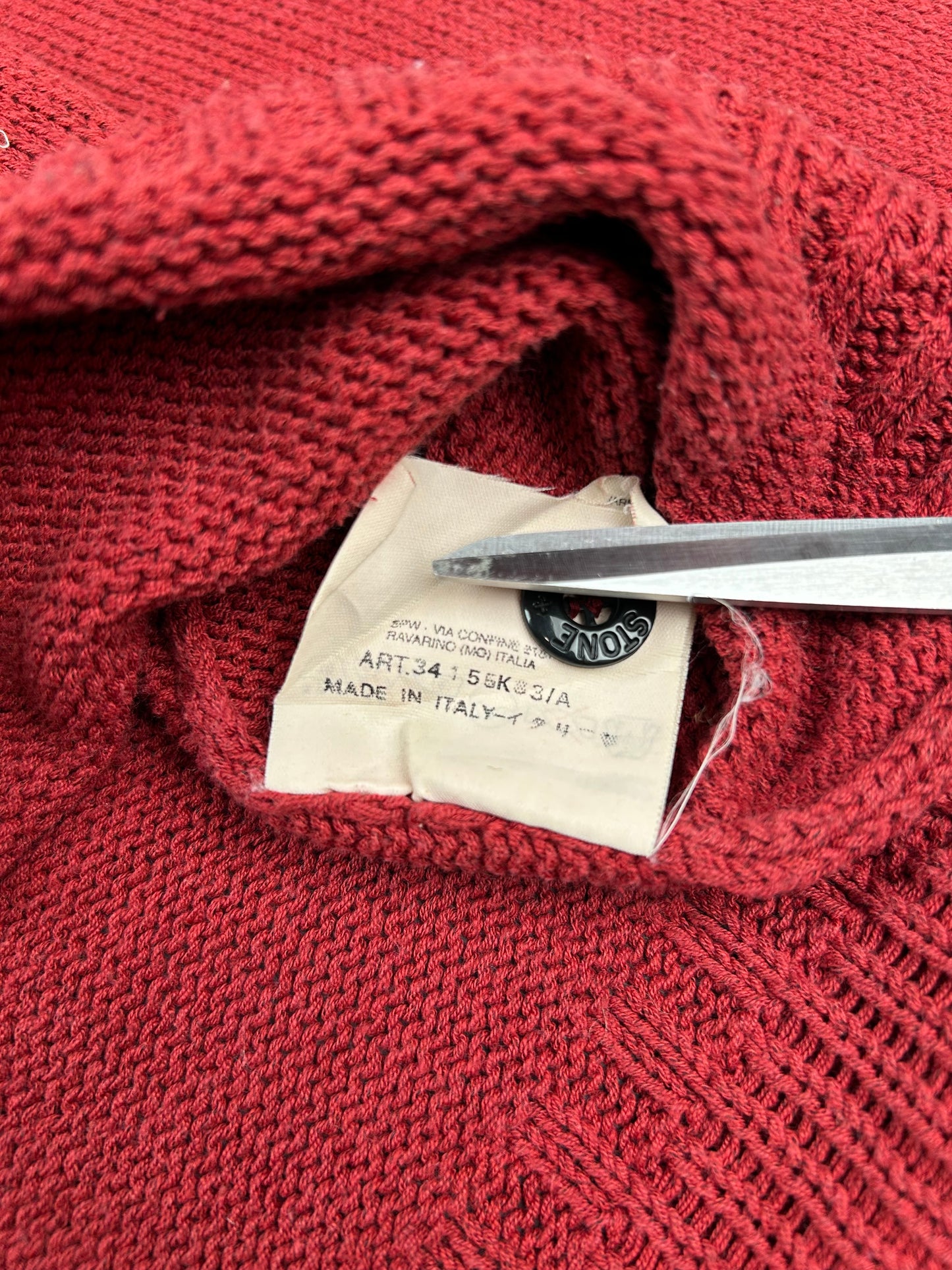 2000 Stone Island Quarter Button Knit Jumper