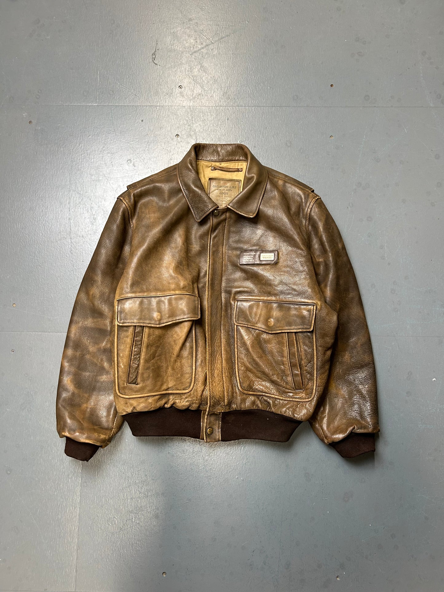 Vintage Chevignon Heavy Leather Jacket