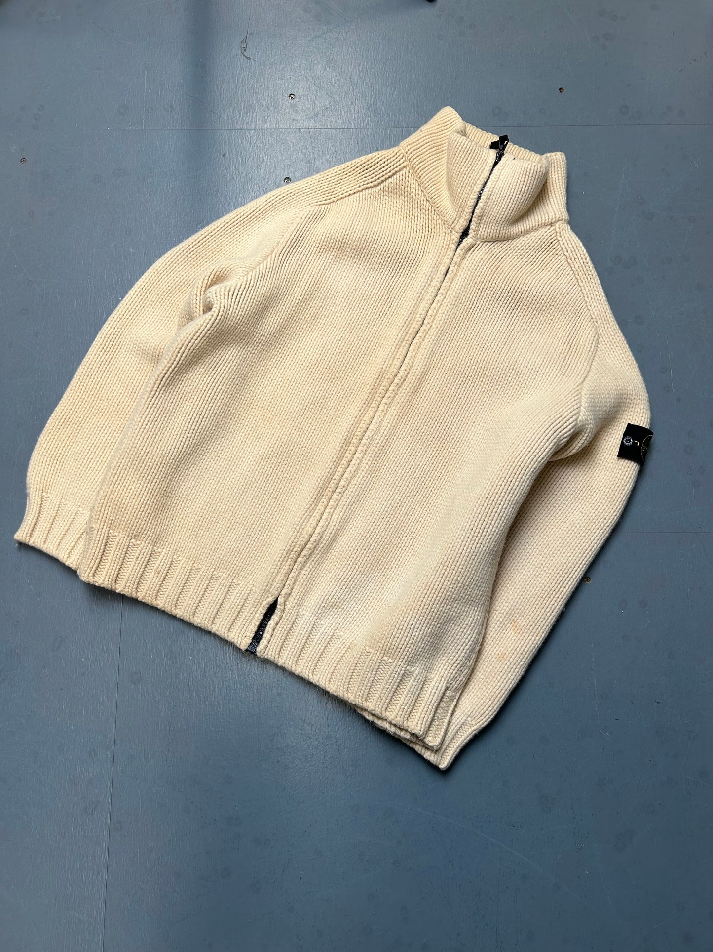 Vintage Stone Island Heavy Knit Jumper Zip Up