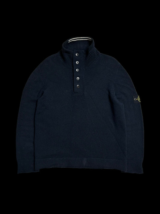 Stone island quarter button wool jumper