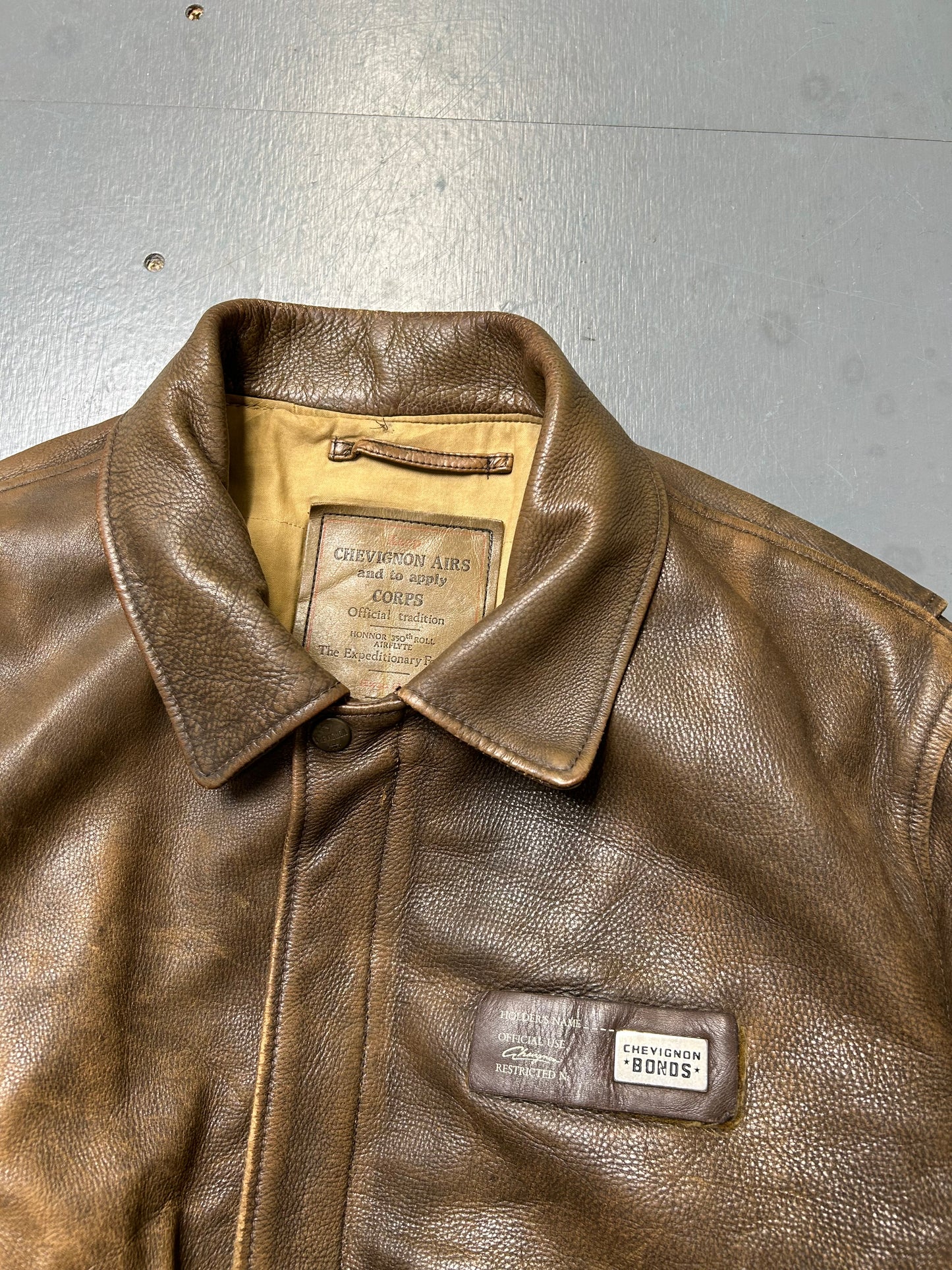 Vintage Chevignon Heavy Leather Jacket