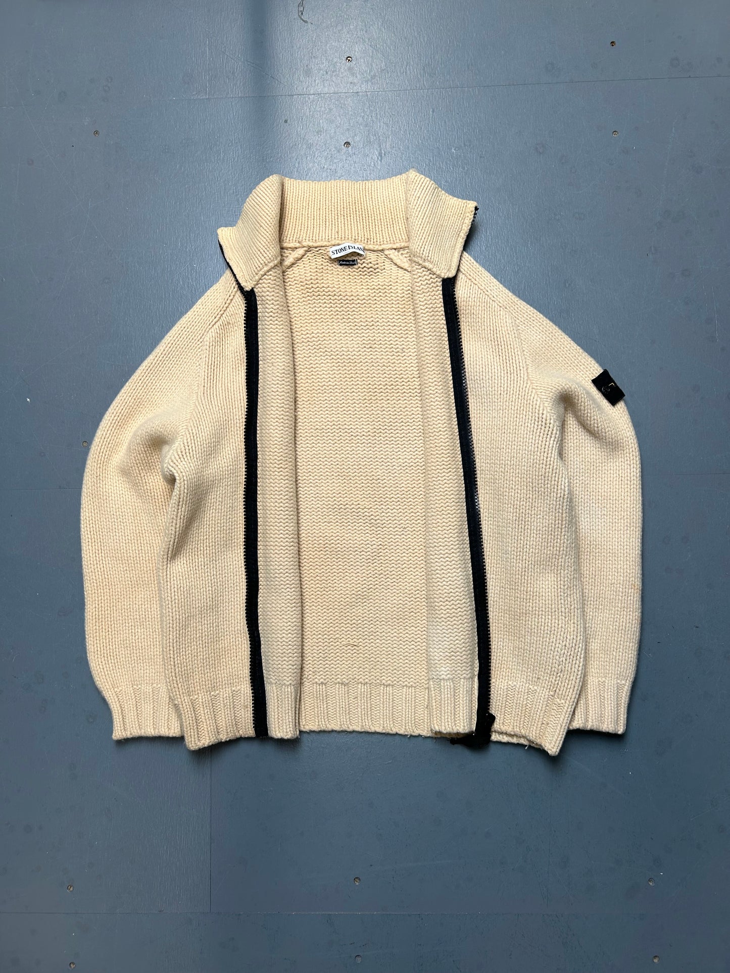 Vintage Stone Island Heavy Knit Jumper Zip Up