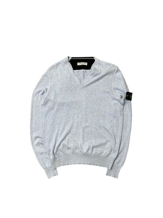 Stone Island V Neck Wool Jumper